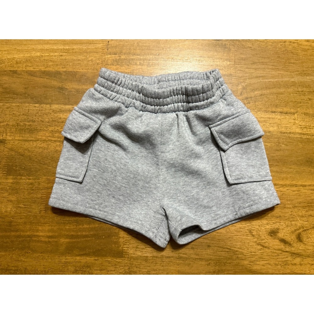 Olivia Kay Sweat Shorts, Youth Girls Size Small, Gray, Side Pockets